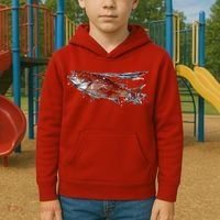 Wildlife - Red Snapper Surfacing Kids Hoodie thumb 2