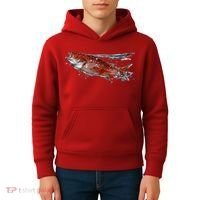 Wildlife - Red Snapper Surfacing Kids Hoodie thumb 4