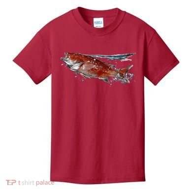Wildlife - Red Snapper Surfacing Kids T-Shirt