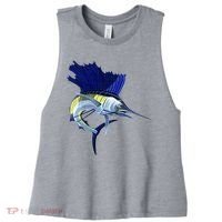 Wildlife Sailfish Women's Racerback Cropped Tank thumb 0