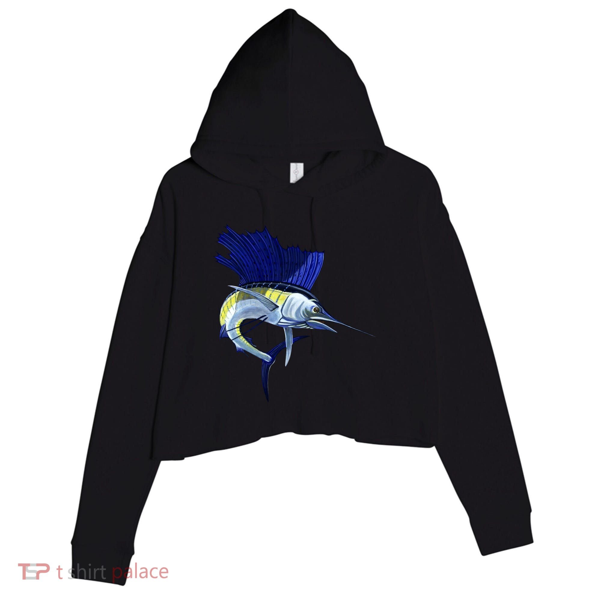 Wildlife Sailfish Crop Fleece Hoodie