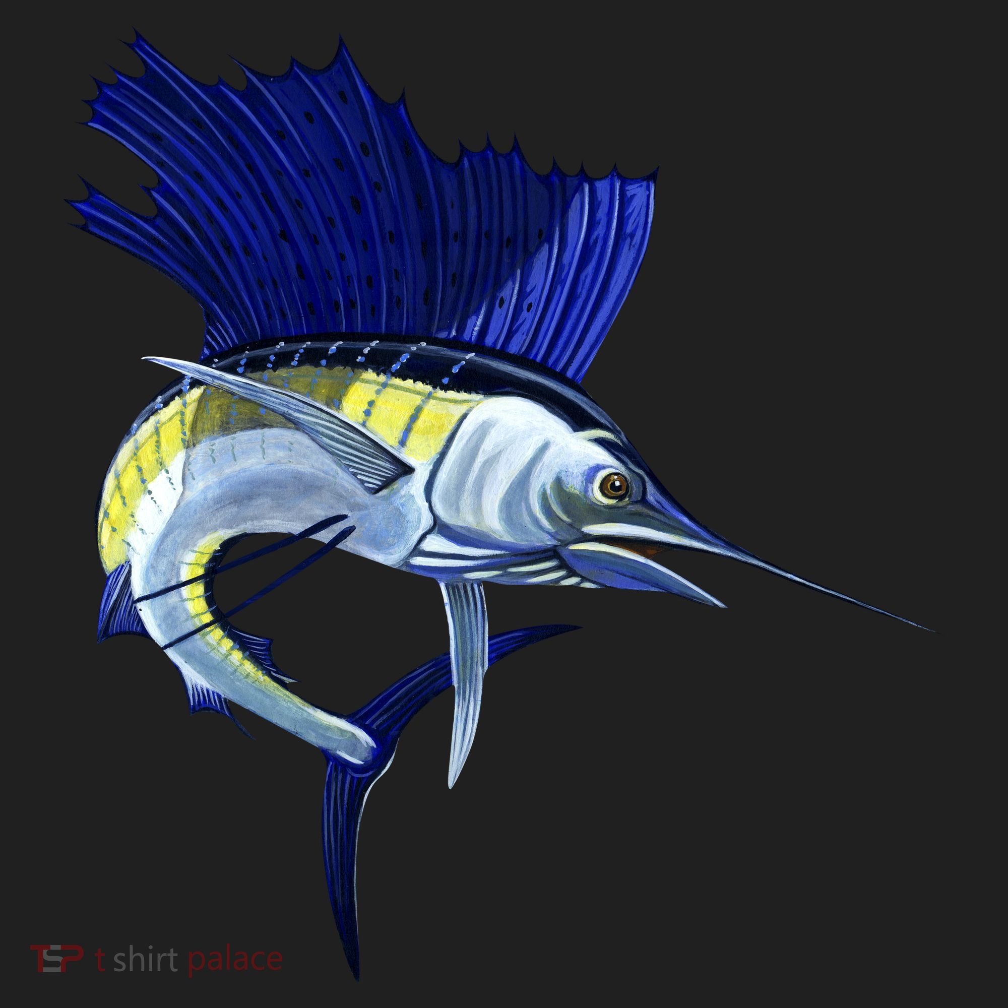 Wildlife Sailfish Golf Towel