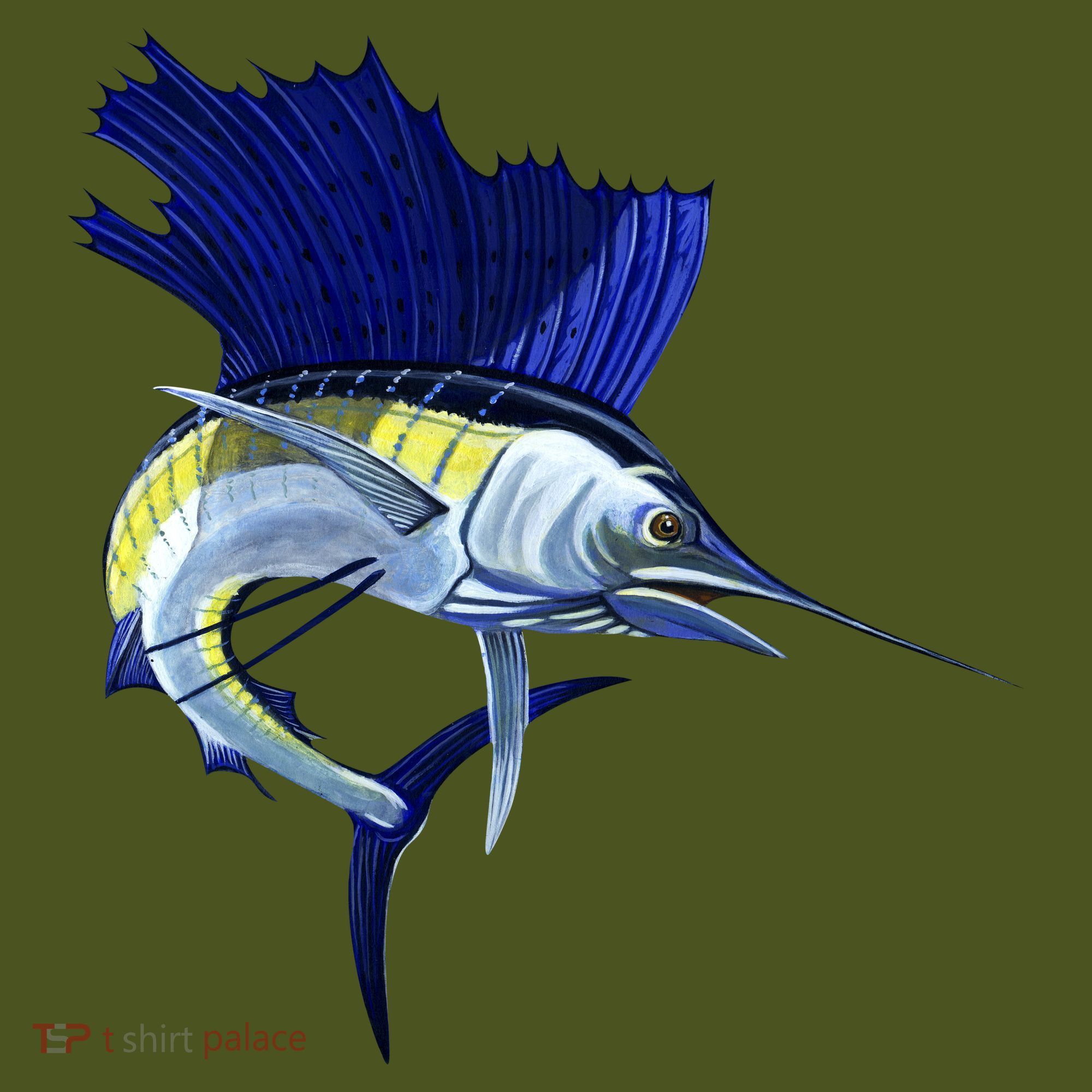 Wildlife Sailfish Kids Hoodie