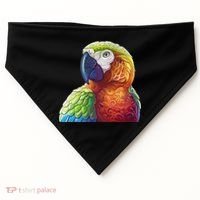 Wildlife - Scarlet Macaw Ara Parrot USA-Made Doggie Bandana thumb 0