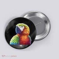 Wildlife - Scarlet Macaw Ara Parrot Button thumb 0