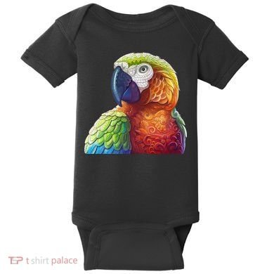Wildlife - Scarlet Macaw Ara Parrot Baby Bodysuit