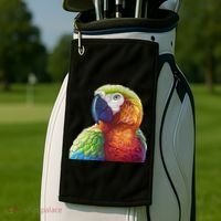 Wildlife - Scarlet Macaw Ara Parrot Golf Towel thumb 2