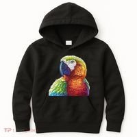 Wildlife - Scarlet Macaw Ara Parrot Kids Hoodie thumb 0