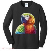 Wildlife - Scarlet Macaw Ara Parrot Kids Long Sleeve Shirt thumb 0