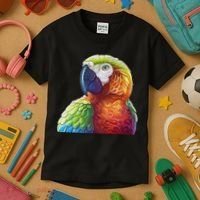 Wildlife - Scarlet Macaw Ara Parrot Kids T-Shirt thumb 3