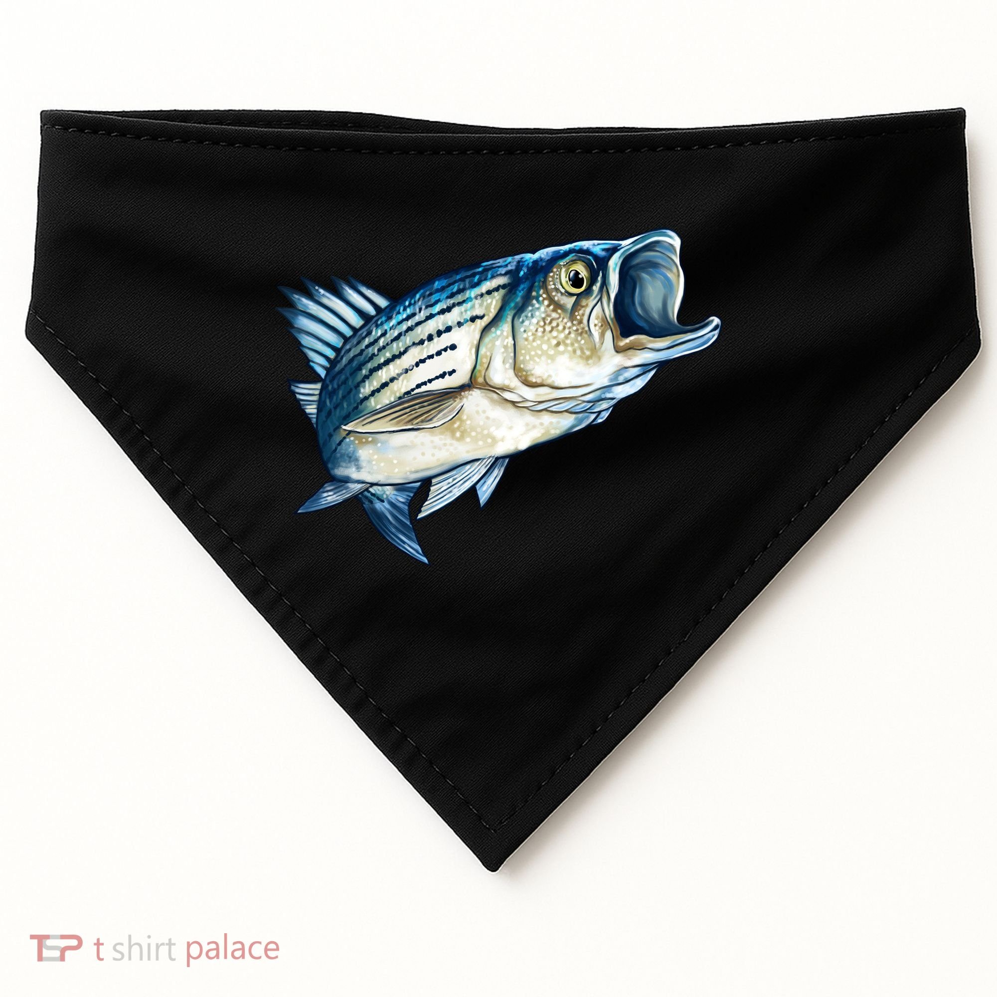Wildlife - Striped Bass USA-Made Doggie Bandana