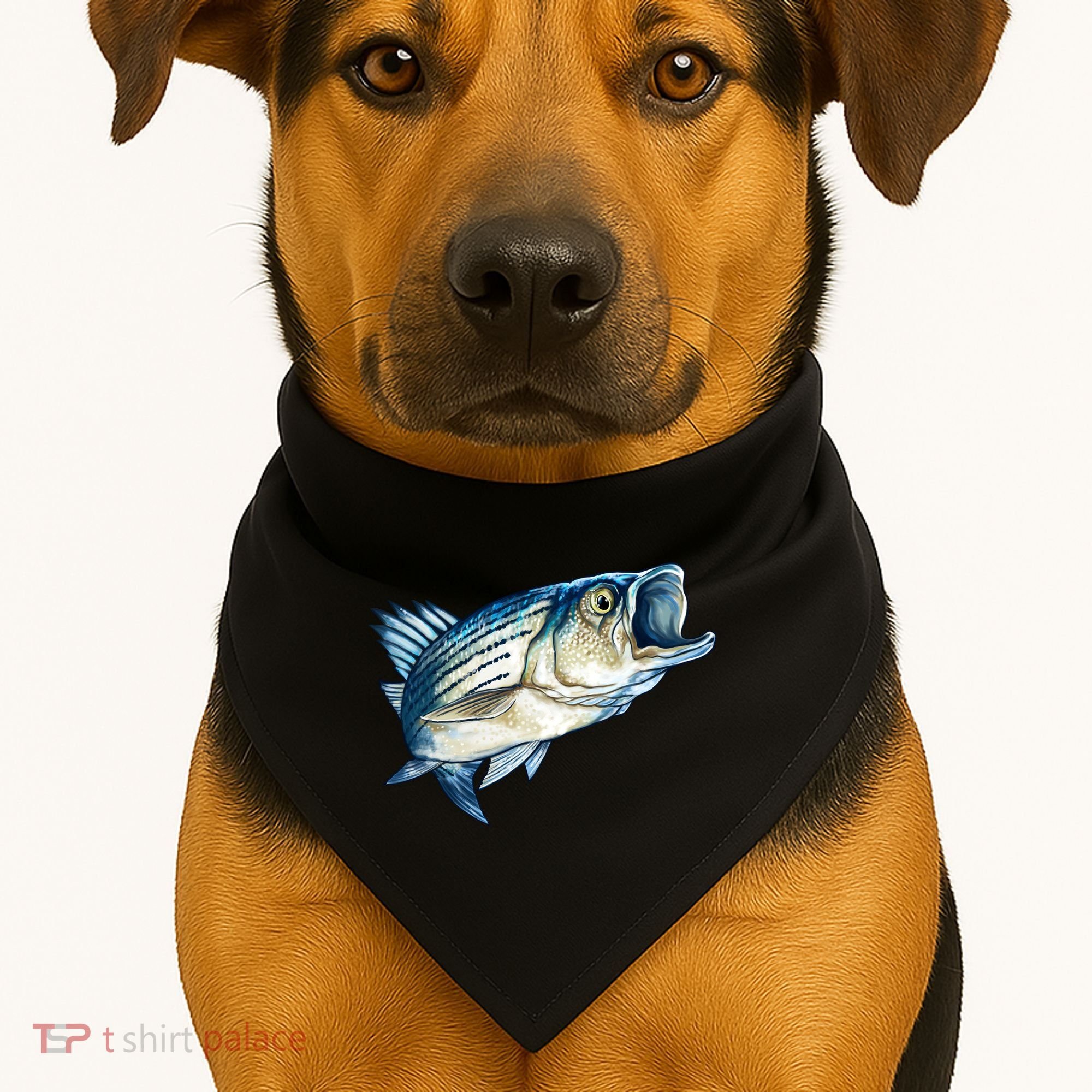 Wildlife - Striped Bass USA-Made Doggie Bandana