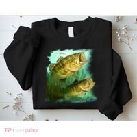 Wildlife - Two Jumping Bass Sweatshirt thumb 2