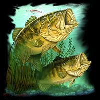 Wildlife - Two Jumping Bass Sweatshirt thumb 3