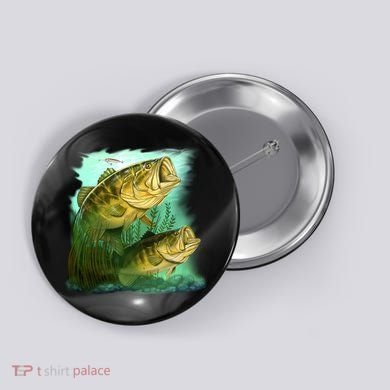 Wildlife - Two Jumping Bass Button