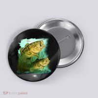 Wildlife - Two Jumping Bass Button thumb 0