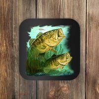 Wildlife - Two Jumping Bass Coaster thumb 0
