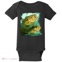 Wildlife - Two Jumping Bass Baby Bodysuit thumb 0
