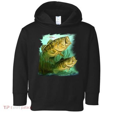 Wildlife - Two Jumping Bass Toddler Hoodie