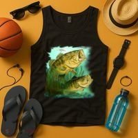 Wildlife - Two Jumping Bass Tank Top thumb 4