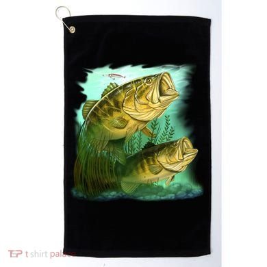 Wildlife - Two Jumping Bass Golf Towel
