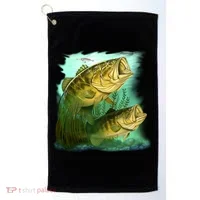 Wildlife - Two Jumping Bass Golf Towel thumb 0