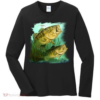 Wildlife - Two Jumping Bass Women's Long Sleeve Shirt