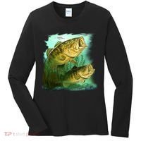 Wildlife - Two Jumping Bass Women's Long Sleeve Shirt thumb 0