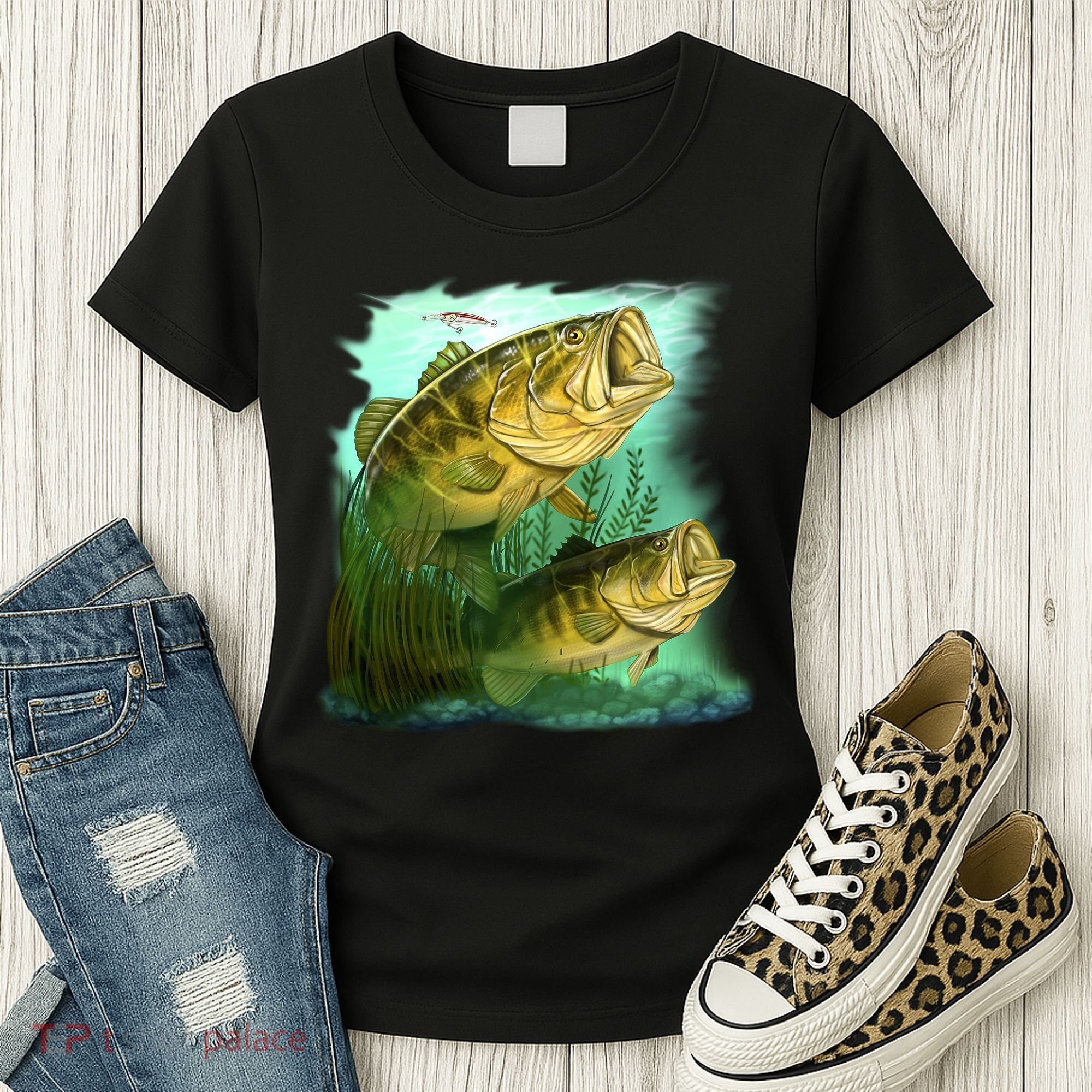 Wildlife - Two Jumping Bass Women's T-Shirt