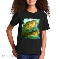 Wildlife - Two Jumping Bass Kids T-Shirt thumb 2