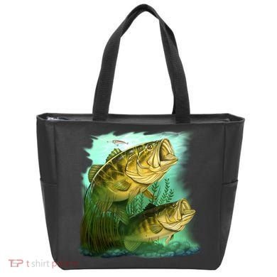 Wildlife - Two Jumping Bass Tote Bag