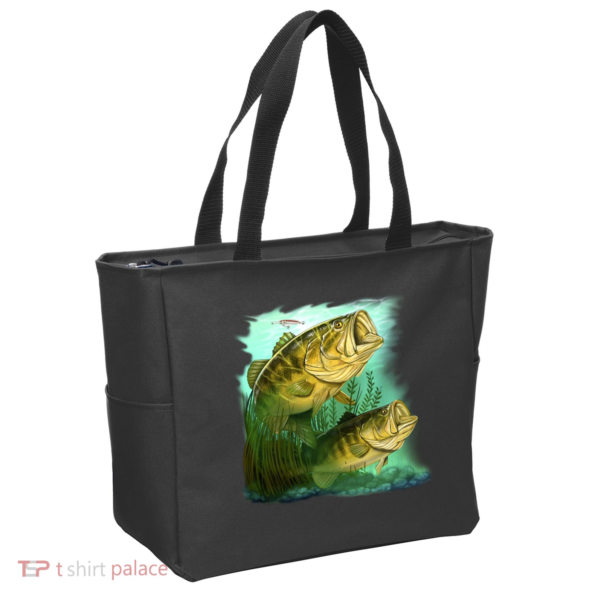 Wildlife - Two Jumping Bass Tote Bag