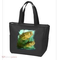 Wildlife - Two Jumping Bass Tote Bag thumb 3