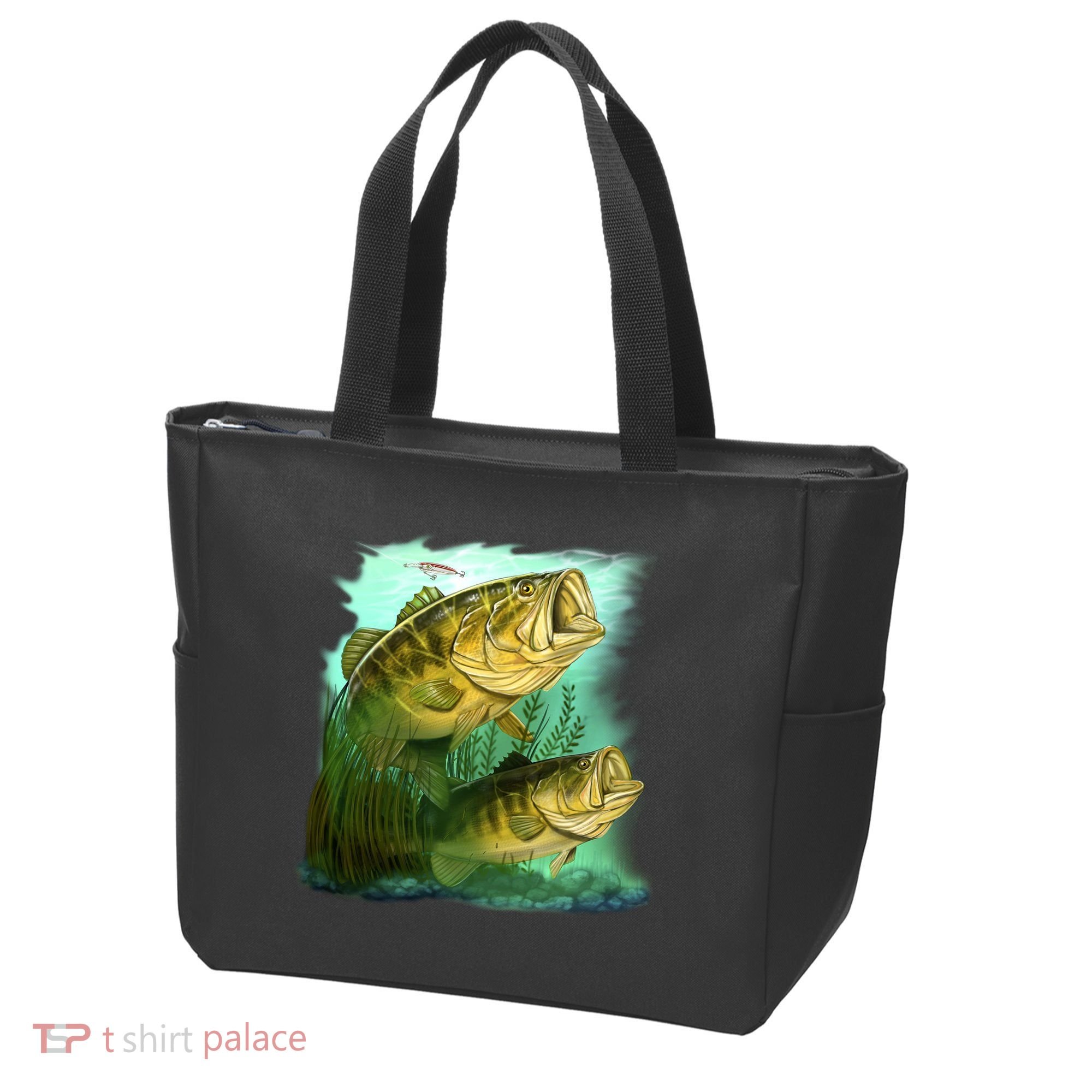 Wildlife - Two Jumping Bass Tote Bag