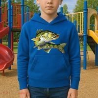 Wildlife - Walleye Kids Hoodie thumb 2