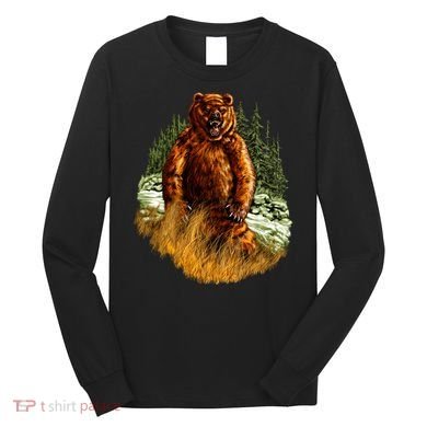 Wildlife - Wild Bear Portrait Long Sleeve Shirt