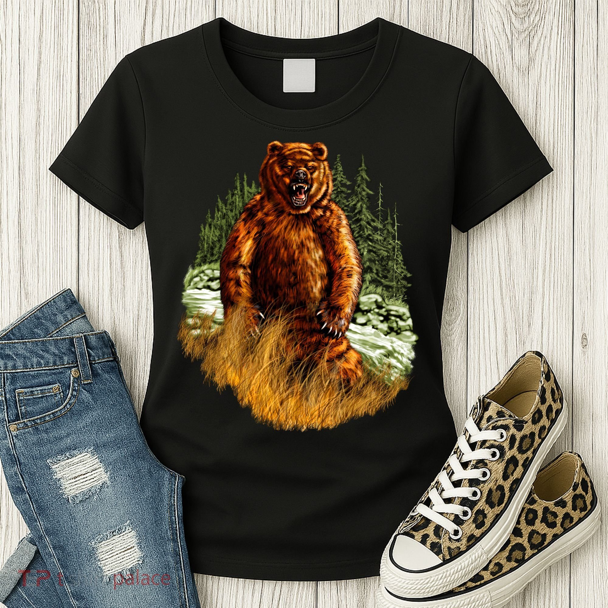 Wildlife - Wild Bear Portrait Women's T-Shirt