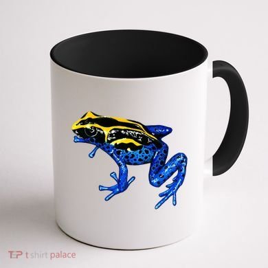 Wildlife - Yellow And Blue Frog Coffee Mug back