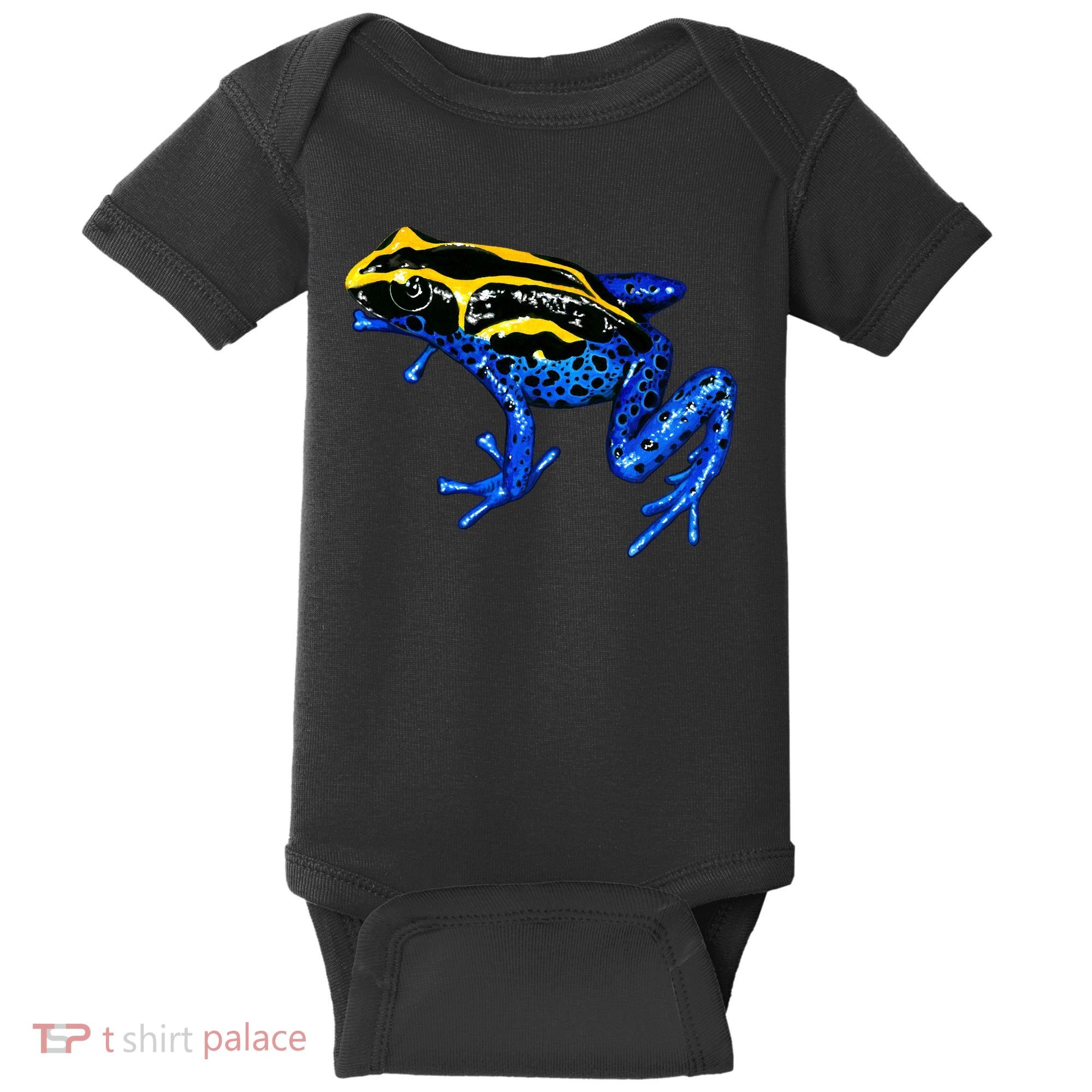 Wildlife - Yellow And Blue Frog Baby Bodysuit