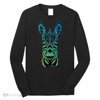 Wildlife - Zebra Head Abstract Long Sleeve Shirt