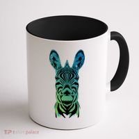 Wildlife - Zebra Head Abstract Coffee Mug thumb 1
