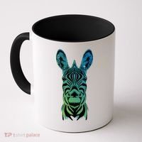 Wildlife - Zebra Head Abstract Coffee Mug thumb 0
