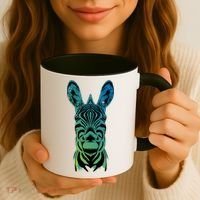 Wildlife - Zebra Head Abstract Coffee Mug thumb 3