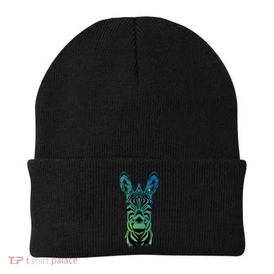 Wildlife - Zebra Head Abstract Beanie