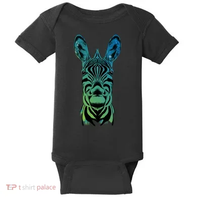 Wildlife - Zebra Head Abstract Baby Bodysuit