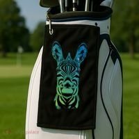 Wildlife - Zebra Head Abstract Golf Towel thumb 2