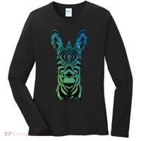 Wildlife - Zebra Head Abstract Women's Long Sleeve Shirt thumb 0