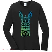 Wildlife - Zebra Head Abstract Women's Long Sleeve Shirt thumb 0