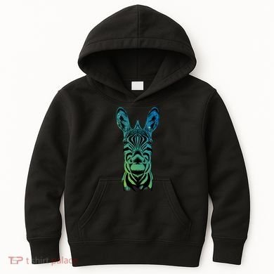 Wildlife - Zebra Head Abstract Kids Hoodie