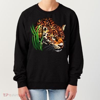 Wildlife Big Face Jaguar In Grass Portrait Women's Sweatshirt